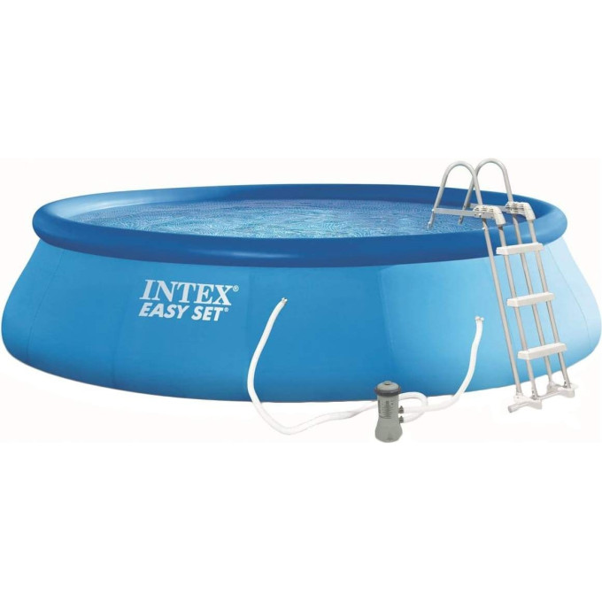 Бассейн надувной INTEX Easy Set 26166, 457×107 см — насос, лестница, подстилка, тент